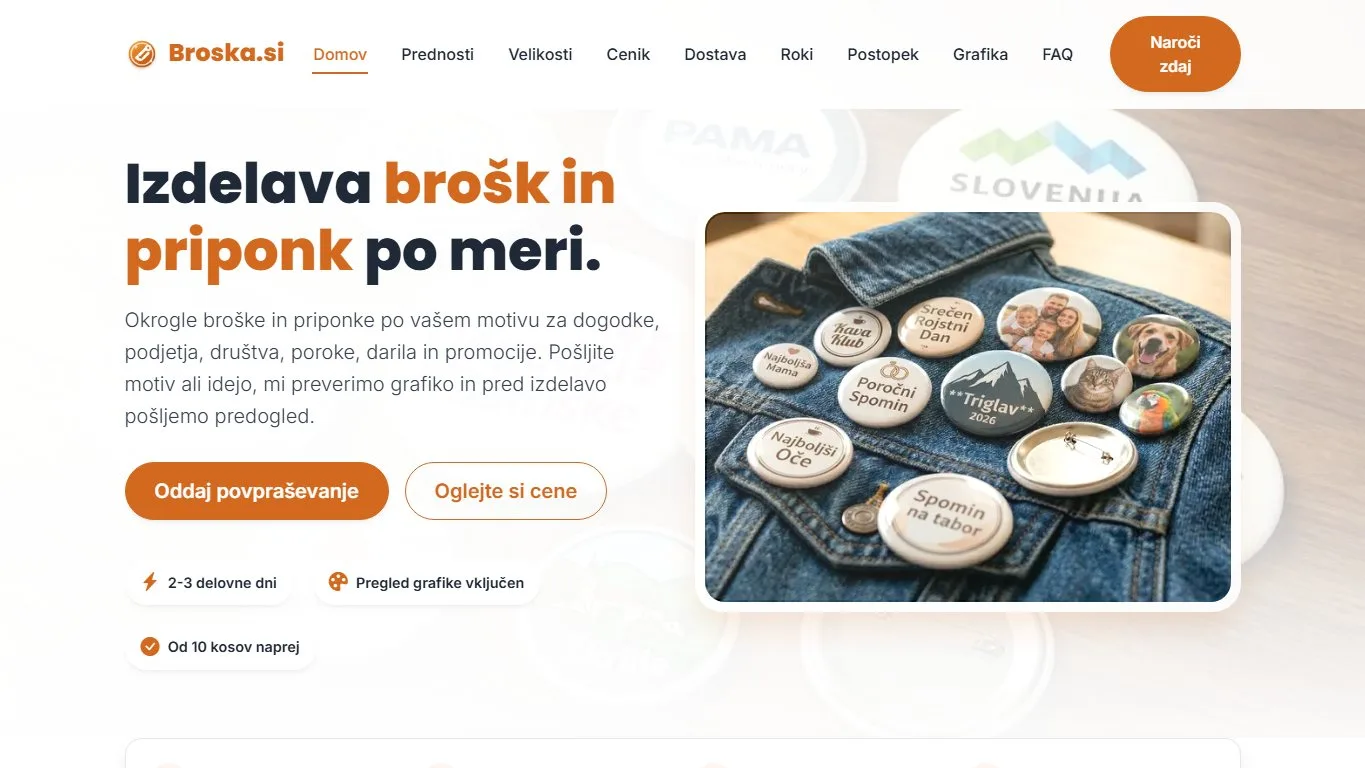 Screenshot spletne strani broska.si