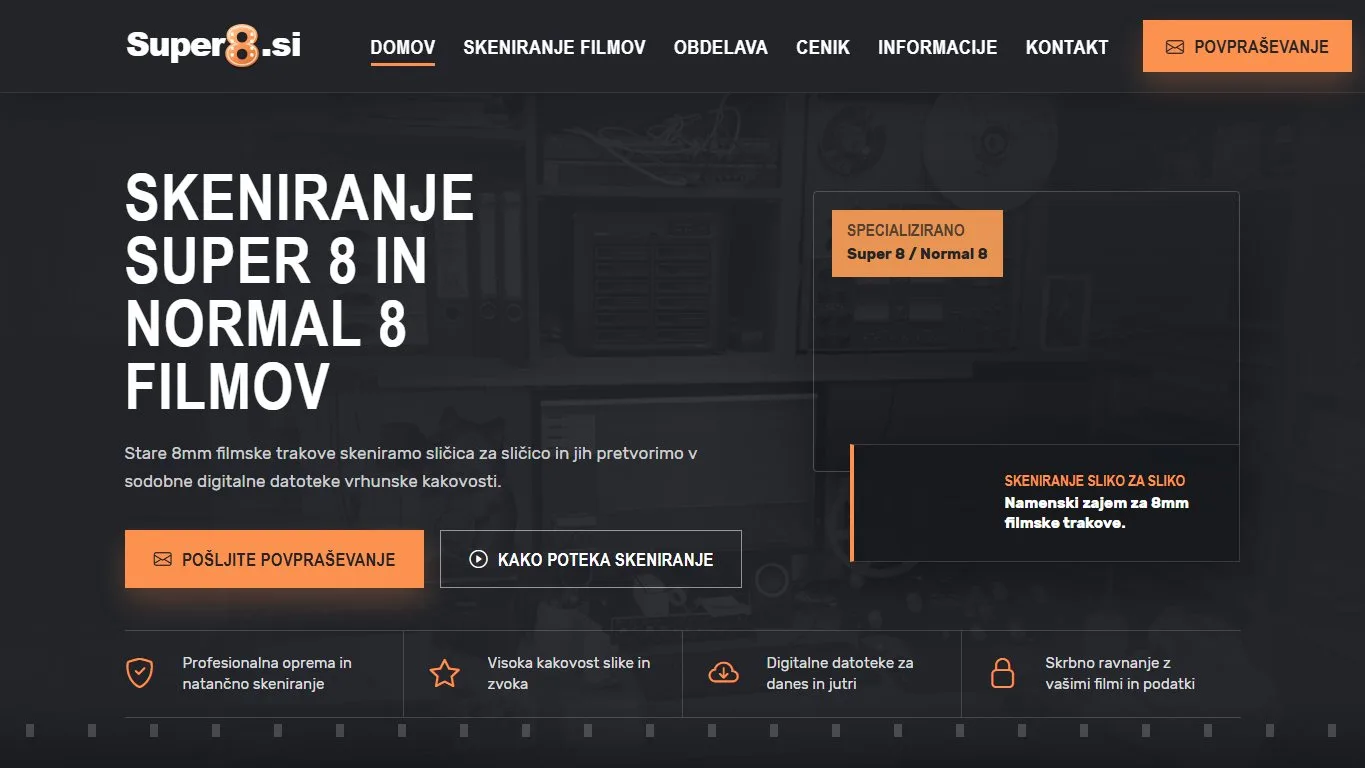 Screenshot spletne strani super8.si